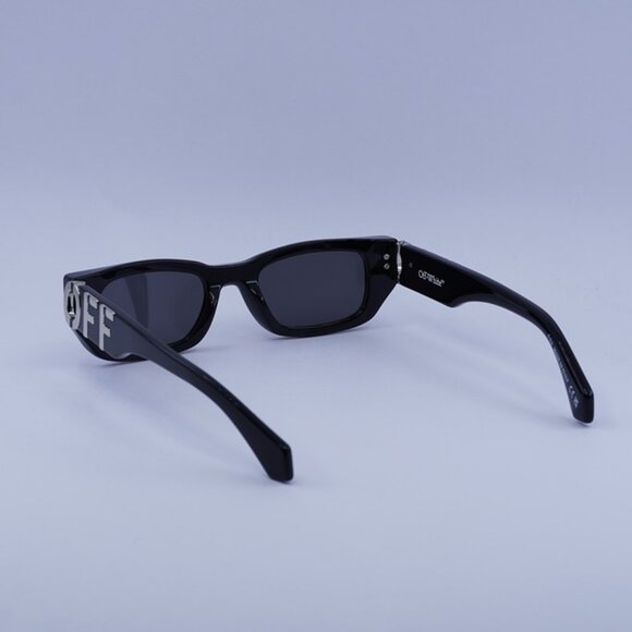Off-White OERI124 FILLMORE 1007 Sunglasses Black Rectangle Frame, Grey Lenses - Picture 7 of 12